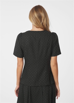 Jules B Pinstripe bluse Antracit Neo Noir 